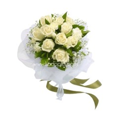 Elegant White Rose Bouquet